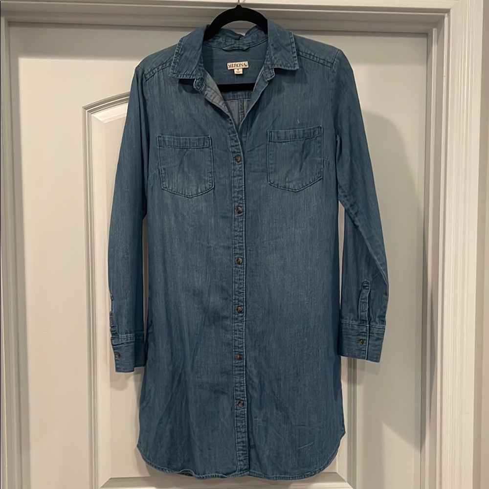 Blue Denim Shirt Dress